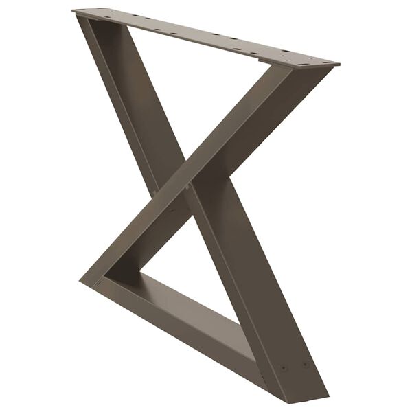 vidaXL Salontafelpoten 2 st 70x(42-43,3) cm staal naturel