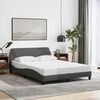vidaXL Bedframe "Dover" stof donkergrijs 140x200 cm