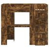 vidaXL Loft Bedframe met Bureau Gerookt eiken 80 x 200 cm Bewerkt hout