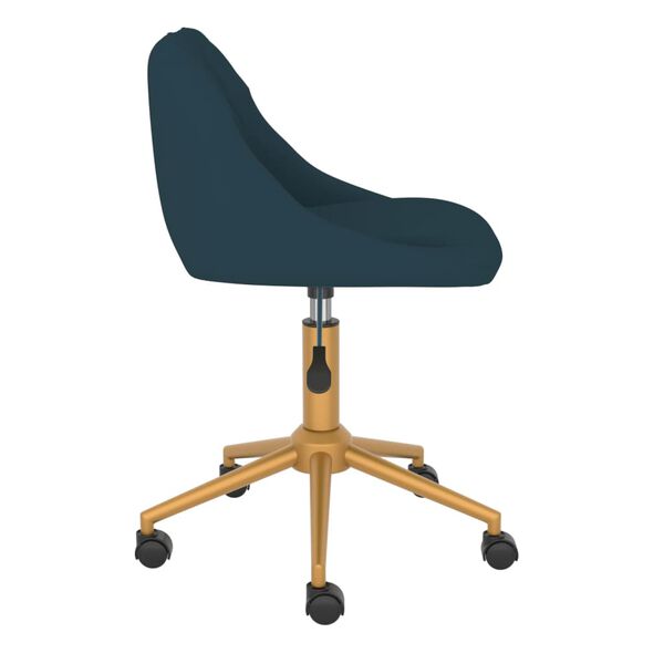 vidaXL Eetkamerstoelen draaibaar 4 st fluweel blauw