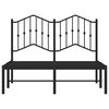 vidaXL Bedframe met hoofdbord metaal zwart 120x200 cm