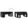 vidaXL Koffietafel Set 2 pcs Zwart Eiken Bewerkt hout