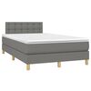 vidaXL Boxspring met matras en LED stof donkergrijs 120x190 cm