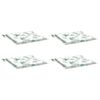 vidaXL Stoelkussens 4 st bladpatroon 40x40x4 cm stof