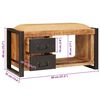 vidaXL Opslagbank met lade Bruin 80 x 35 x 40 cm Massief mangohout