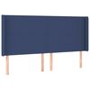 vidaXL Boxspring met matras en LED stof blauw 180x200 cm