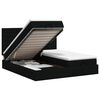 vidaXL Ottoman bed met matras met hoofdeinde 2 st Zwart Stof