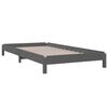 vidaXL Bed stapelbaar 75x190 cm massief grenenhout grijs