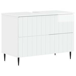 vidaXL Badkamer wastafelkast ZWOLLE Hoogglans Wit 82 x 41 x 58,5 cm