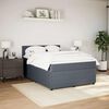 vidaXL Boxspring met matras fluweel donkergrijs 140x200 cm