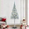 vidaXL Kerstboom met 300 LED met standaard Wit 210 cm PE en staal