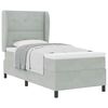 vidaXL Boxspringbed met matras Lichtgrijs 200 x 90 cm Fluweel