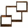 vidaXL Wandkast 78x18x71 cm bewerkt hout gerookt eikenkleurig