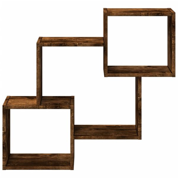 vidaXL Wandkast 78x18x71 cm bewerkt hout gerookt eikenkleurig