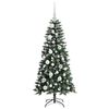 vidaXL Kunstkerstboom met 150 LED Groen 120 cm PVC en Plastic en Staal