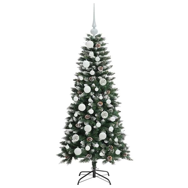 vidaXL Kunstkerstboom met 150 LED Groen 120 cm PVC en Plastic en Staal
