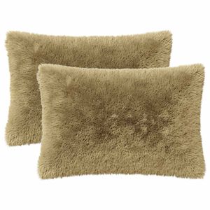 vidaXL Kussen met kussen HEERLEN 6 st Lichtgrijs PV Fleece