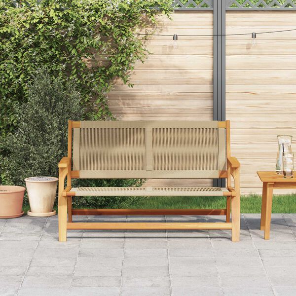 vidaXL Tuinmeubelen Beige 78 x 122 x 73cm Massief acaciahout