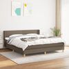 vidaXL Boxspring met matras stof taupe 160x200 cm