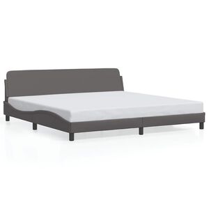 vidaXL Bedframe "Dover" kunstleer grijs 200x200 cm