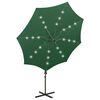 vidaXL Zweefparasol met paal en LED-verlichting 300 cm groen