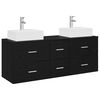 vidaXL Badkamerkastenset 3 st Zwart 49,5 x 41 x 62,5 cm Bewerkt hout