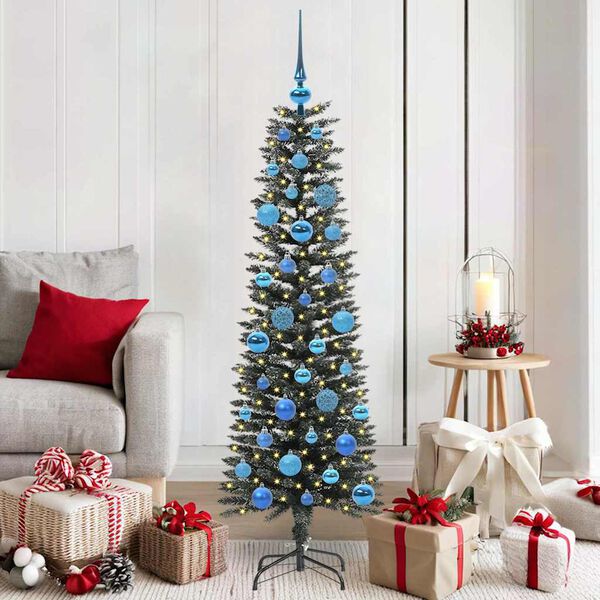 vidaXL Kunstkerstboom met 150 LED Groen 150 cm PVC en Plastic en Staal