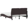 vidaXL Bed met matras stof donkerbruin 140x190 cm