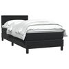 vidaXL Boxspring met matras fluweel zwart 80x220 cm