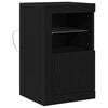 vidaXL LED Sideboard 41 x 37 x 67 cm Bewerkt hout Zwart Eiken