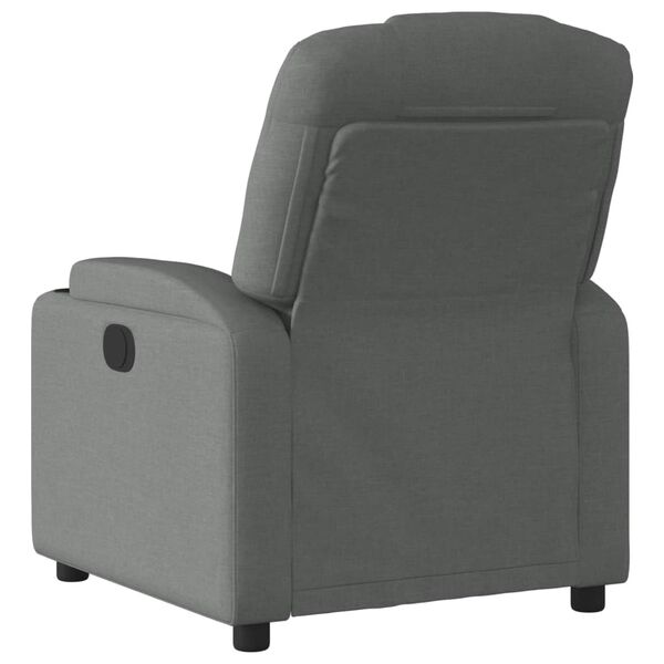 vidaXL Relaxfauteuil Donkergrijze Stof