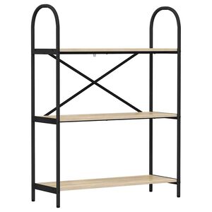 vidaXL Boekenkast 3-laags 80 x 30 x 109 cm Bewerkt hout Sonoma Eiken