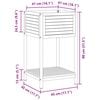 vidaXL Plantenbak met schap 45x45x80 cm massief acaciahout en staal
