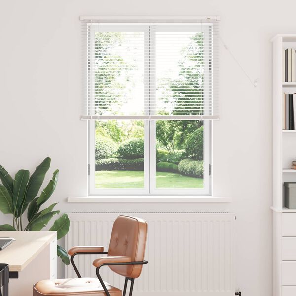 vidaXL Venetiaanse Blind Verstelbaar Wit 150 x 90 cm PVC