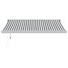 vidaXL Luifel uittrekbaar 3x2,5 m stof en aluminium antraciet en wit