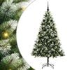 vidaXL Kunstmatige Scharnierende Kerstboom met Bedekte Sneeuw Warmwit