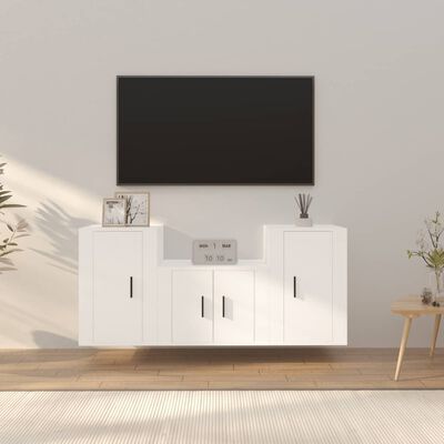 Scheiding operator Recreatie vidaXL 3-delige Tv-meubelset bewerkt hout wit kopen? | vidaXL.nl