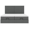 vidaXL Ottoman bed met matrassen 180x200cm stof donkergrijs
