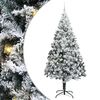 vidaXL Kunstkerstboom met 300 LED Wit 240 cm PVC en Staal en Kunststof