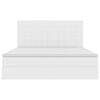vidaXL Opbergbed met LED met matras Puur Wit 180 x 200 cm Nep Leer