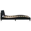 vidaXL Bedframe "Dover" stof zwart 160x200 cm