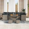 vidaXL Tuin Sofa Set 10 pcs Grijs Poly rattan en gepoedercoat staal