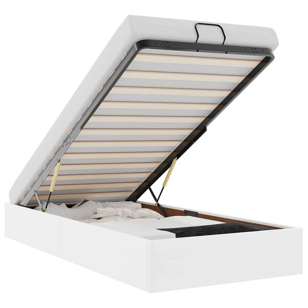 vidaXL Bedframe zonder matras 100x200 cm kunstleer wit