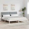 vidaXL Bedframe met hoofdeinde Wit 200 x 200 cm Massief grenenhout