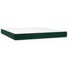 vidaXL Boxspring met matras fluweel donkergroen 180x200 cm