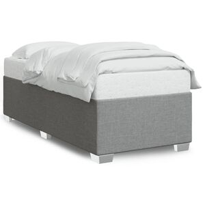 vidaXL Bedframe zonder matras 80x200 cm stof lichtgrijs