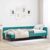vidaXL Hoekbedframe met hoofdeinde Turquoise 100 cm x 200 cm Fluweel
