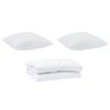 vidaXL Dekbed met kussen 3 pcs Wit Microfibre