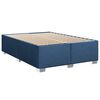 vidaXL Boxspring met matras stof blauw 140x200 cm