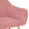 vidaXL Eetkamerstoelen 4 st fluweel roze